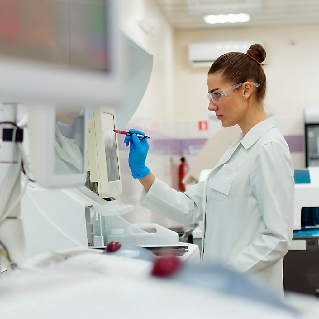 Scientist controls the operation of devices